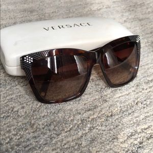 Square cat eye Versace sunglasses.